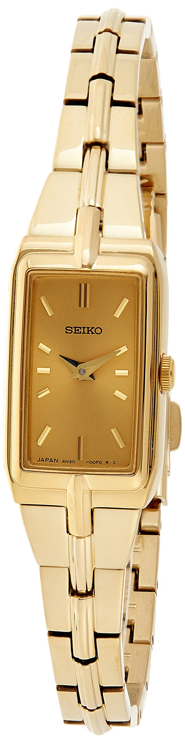 SEIKO SWR048 Watch for Women - Essentials Collection - Stainless Steel Case and Bracelet, Champagne Dial