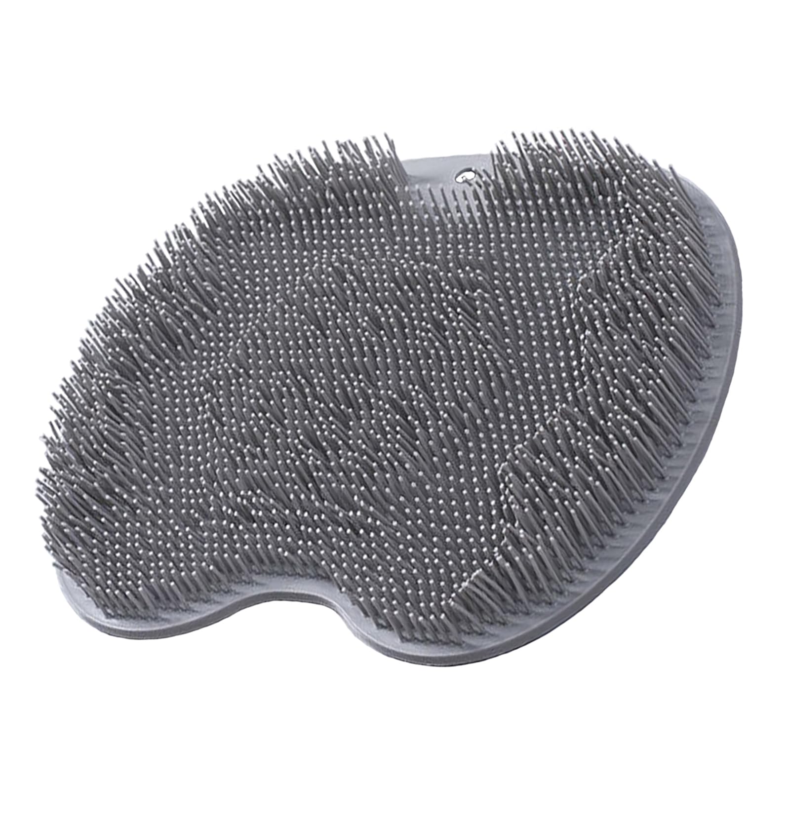 QIYIFAN Silicone Shower Foot Scrubber Mat Back Washer Exfoliating Bath Wash Pad Wall Mounted Non-Slip Suction Cups for Use in Cleaner Men and Women Grey