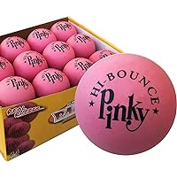 Premium Rubber Ball 24 Balls Pack Pinky Bouncy Ball Colorful Display Box and Balls Combo Party Supplies Real Solid Rubber High Bounce Pink Ball Wall Ball for Kids