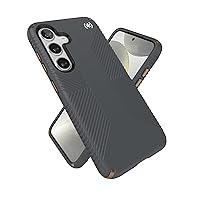 Speck Presidio 2 Grip Samsung Galaxy S24 Case - Drop & Camera Protection, Soft-Touch Secure Grip, Wireless Charging Compatible, Shock Absorbant, Galaxy S24 Case - Charcoal Grey