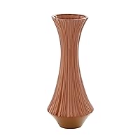 Deco 79 Ceramic Decorative Vase Ribbed Centerpiece Vase, Flower Vase for Home Decoration 8