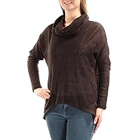 Womens Knit Long Sleeve Pullover Blouse, Black, Large