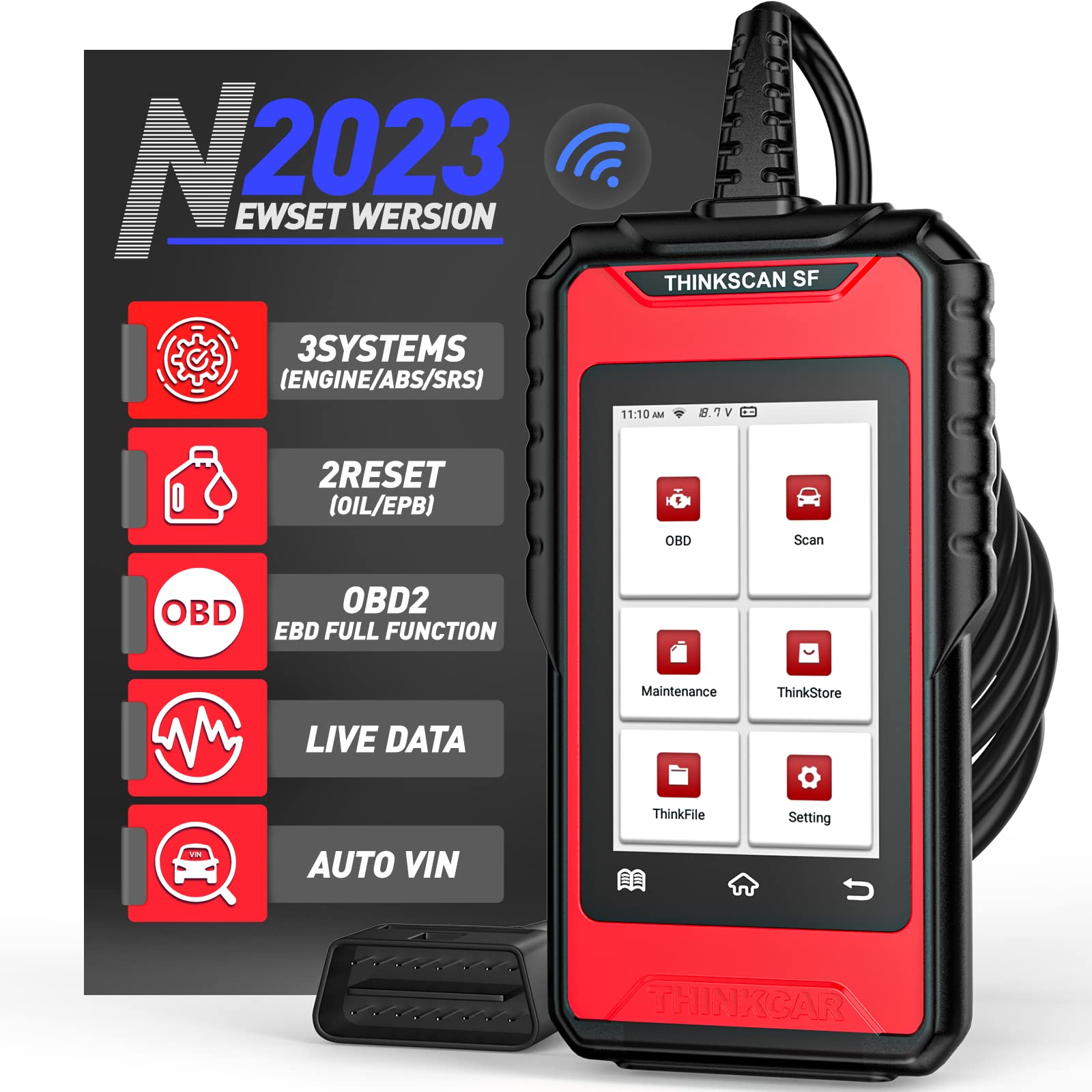 THINKCAR Code Reader SD2 ABS SRS With Free Optional Reset, 46% OFF