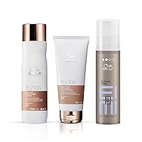 Fusion Intense Repair Shampoo & Conditioner For Damaged Hair and Anti Hair Breakage + EIMI Flowing Form Anti-Frizz Smoothing Balm, Hair Care Bundle