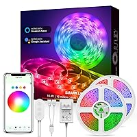 Beantech LED Strip Lights 33ft Smart with App Control, RGB Lights, for Bedroom Works Alexa and Google Assistant, Color Changing