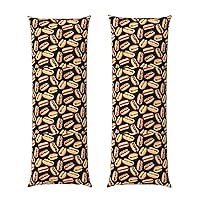 Fun Food Hot Dogs Digital Printing Body Pillow Case Hidden Zippe Soft for Hair and Skin 20 x 54 inches