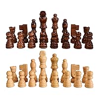 Wooden Chess Pieces (Add a Velvet Pouch)