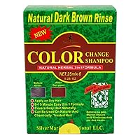 Shampoo Color Change Kit Natural Herbal 2N1 Dark Brown (Pack of 6)