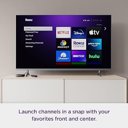 Roku Ultra | The Ultimate Roku Streaming Device 4K/HDR/Dolby Vision/Atmos, Rechargeable Roku Voice Remote Pro, Ethernet Port, Hands-Free Controls, Lost Remote Finder, Free & Live TV