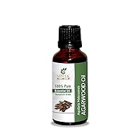 Agarwood (Oud) Oil (Aquilaria Malaccensis) 100% Natural Undiluted Frangrance Therapeutic Grade Essential Oil for Aromatherapy 0.33 fl. oz