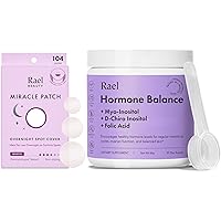 Rael Bundle - Overnight Spot Cover Pimple Patches (104 Count) & Hormone Balance Supplement for Women, Fertility & Ovarian Support (30 Day Supply)
