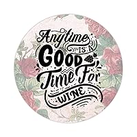 Anytime is A Good Time for Wine Vinyl Decal Sticker 50 Pieces Fruit Sticker Decal Red Wine Grape Waterproof Round Labels Stickers for Skateboard Laptop Phone Computer Notebook 3inch