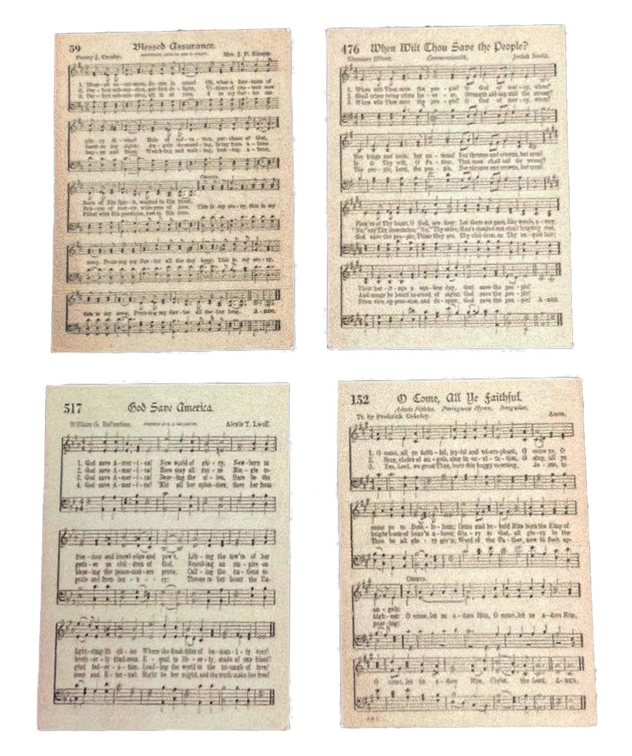 Melody Jane Dolls Houses Dollhouse Hymn Music Sheets Vintage Music Room Picture Posters 1:12 Accessory