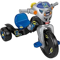 Fisher-Price DC Super Friends Batman Toddler Tricycle Ride-On Preschool Toy, Lights & Sounds Trike with Adjustable Seat, Ages 2+ ?