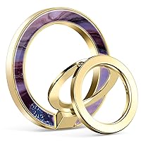 GVIEWIN Bundle - Compatible with Z Fold 5 Case (Quicksand/Purple) + Magnetic Phone Ring Holder (Quicksand)