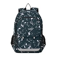 ALAZA Music Note Musical Symbol Laptop Backpack Purse for Women Men Travel Bag Casual Daypack with Compartment & Multiple Pockets