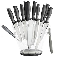 Gibson Soho Lounge 16 Piece Stainless Steel Kitchen Knife Set W/Acrylic Stand