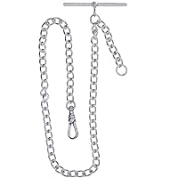 Single Albert Chain for Pocket Watch - Sterling Silver - Gift Gents