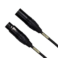 Dynamic Mic Cable Unbalanced 3-Pin XLR to Gold 6.35mm 1/4 inch EBXYA TS-XLR Male Female Patch Cable 1 Pair of 3 FT 