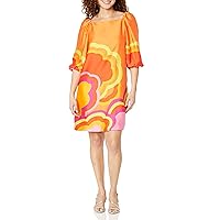 Trina Turk Women's Printed Puff Sleeve Dress