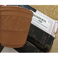 Disposable Natural Clay Mud Terracotta(Real Mitti) Baked Kullad 200ml - Set Of 12 using for Tea Coffee Dahi Lassi Khee