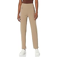 Women's Solid Knit Pull on Easy Fit Ankle Pant with Hem Vent