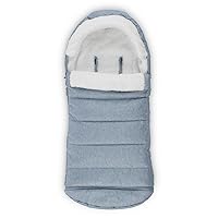 UPPAbaby CozyGanoosh Footmuff / Easily Attaches to UPPAbaby Strollers + RumbleSeat / Ultra-plush, Weather-Proof / Gregory (Blue Mélange)