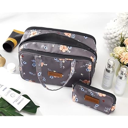 Shubb Makeup Bag Travel Toiletry Bags Large Cosmetic Pouch for Women Girls Water-resistant