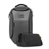 URBAN ARMOR GEAR UAG 18-Liter Lightweight Tough Weather Resistant Laptop Backpack, Standard Issue Grey + UAG Dopp Kit Lightweight Unisex Toiletry Essentials Travel Bag, Black Midnight Camo