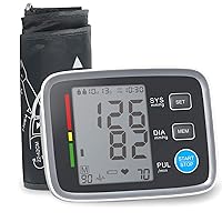 Accurate Blood Pressure Monitor for Upper arm Adjustable BP Cuff for Home Use Automatic Upper Arm Digital Machine 180 Sets Memory Includes Batteries and Carrying Case