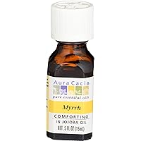Aura Cacia Myrrh Essential Oil (in jojoba oil) | 0.5 fl. oz. | Commiphora myrrha