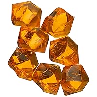 Acrylic Ice Rocks Crystals Table Scatter, 1-Inch, 50 Pcs (Orange)