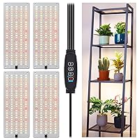 Plant Grow Light, 540 LEDs Full Spectrum Grow Lights for Indoor Plants, Under Cabinet Grow Lamp with 4/8/12H Timer, 3 Lighting Modes, 10 Dimmable Levels, Suitable for Plant Growth, 4 Pack