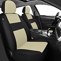 Seat Covers for Car Front Pair, Breathable Cloth Front Car Seat Covers, Universal Cloth Seat Covers for SUV Sedan Van, Automotive Interior Covers, Airbag Compatible