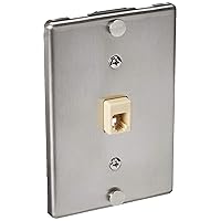 Leviton C0256-SS 6P4C TELEPHONE WP STAINLESS STEEL
