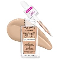 wet n wild Bare Focus Skin Tint, 5% Niacinamide Enriched, Buildable Sheer Lightweight Coverage, Natural Radiant Finish, Hyaluronic & Vitamin Hydration Boost, Cruelty-Free & Vegan - Medium Beige