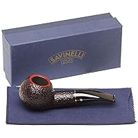 Savinelli Roma - Rome Inspired Briar Wood Tobacco Pipes, Hand Crafted & Unique Tobacco Pipe, Traditional Wood Pipe From Italy (320 KS)