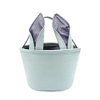 Easter Baskets Easter Bunny Ears Bags - Easter Egg Bunny Bucket for Kids (Blue)