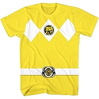 Power Rangers Mighty Morphin Red Blue Yellow Pink Green Black Blue Youth Armor Costume T-Shirt