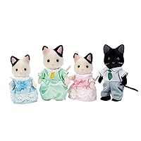 Calico Critters, Tuxedo Cat Family, Dolls, Dollhouse Figures, Collectible Toys, Multi, 3 inches