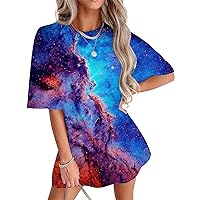 Women's Fashion Printed T-Shirts Y2K Going Out Tops Loose Fit Short Sleeve Tee Top Casual Teen Girl Tshirt Blouses