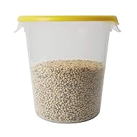 Rubbermaid Commercial Lid (Lid Only)for Round Food Storage Container, Fits 8 Qt. Containers, Yellow (FG572500YEL)