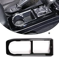 Car ABS Control Gears Shift Panel Protective Trim Frame Compatible with Toyota Tacoma 2015 2016 2017 2018 2019 2020 2021 2022 2023 Gears Shift Cup Holder Trim Frame Accessories (Black)