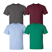 Gildan Men's Heavy Cotton Short Sleeve T-Shirt, Style G500, Multipack of 1|2|4|6|10, Make Your Own Customized Set! SETOF-4-XX-Large Multicolor
