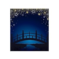 Beistle Large 7' x 6' Cardboard Awards Night Starry-Night Bridge Photo Prop Backdrop, Photography Background, Prom Decor