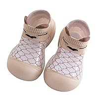 Children First Antislip Shoes Socks Shoes Todller Shoes Children Fleece Warm Cute Prints Sport First