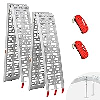 ATV Loading Ramps with Support Legs for Pickup Truck, 7.5FT Aluminum Folding Ramps, Upgraded Ramps for Motorcycle, Snow Blower, Dirt Bike, Lawnmowers / 2650lbs Max Load / 2Pcs
