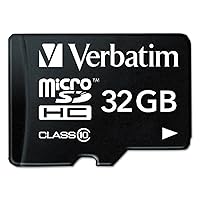 Verbatim 32GB Premium microSDHC Memory Card with Adapter, UHS-I V10 U1 Class 10, Black (44083)