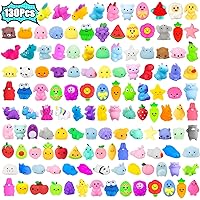 130Pcs Mochi Squishy Toys, Kawaii Squishies, Mini Fidget Toys Bulk for Kids, Party Favors Class Prizes Valentines Day Easter Egg Fillers,Christmas Goodies Bag Stuffers for Boys Girls
