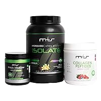 Rock Muscle – Amino Acid Powder (Unflavored) + Hydrolyzed Whey Protein Isolate (Vanilla) + Collagen Peptides Powder (Berries Flavor)